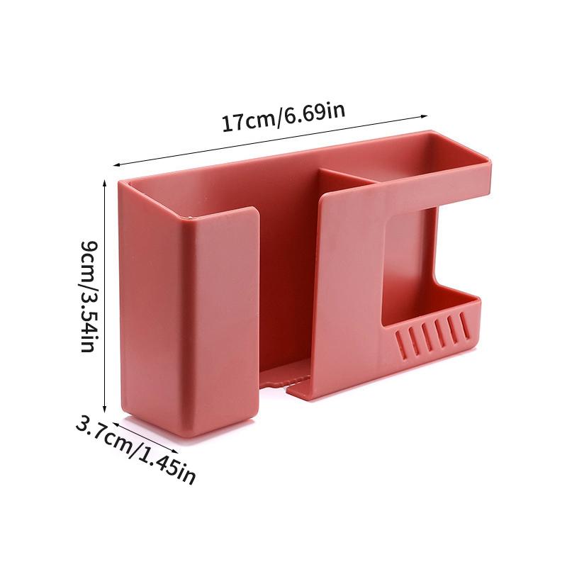 1PC Wall-Mounted Non-Punching Remote Control Storage Box Rack TV Air Conditioning Mobile Phone Charging Rac