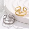Stylish Cross Stainless Steel Open Ring for Women - Versatile and Elegant Design