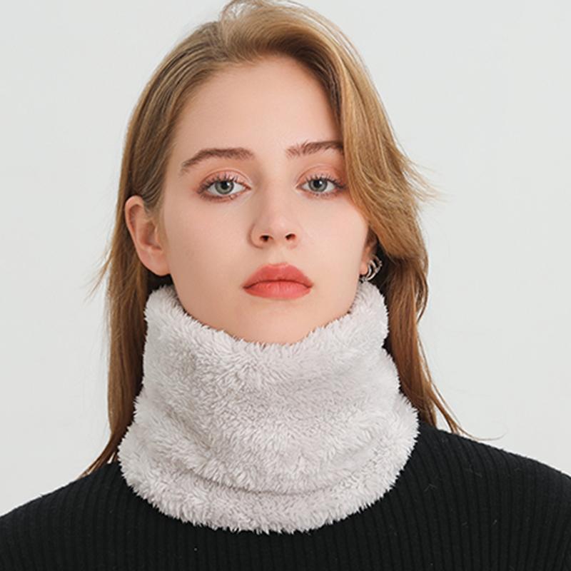 Cashmere Warm Collor Ring Winter Scarf Solid Plush Thick Outdoor Sports Men Women Children Neckerchief Full Face Mask Muffler