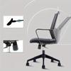 1pc ergonomic mesh office chair with a central back support, adjustable height and rotation function, metal frame