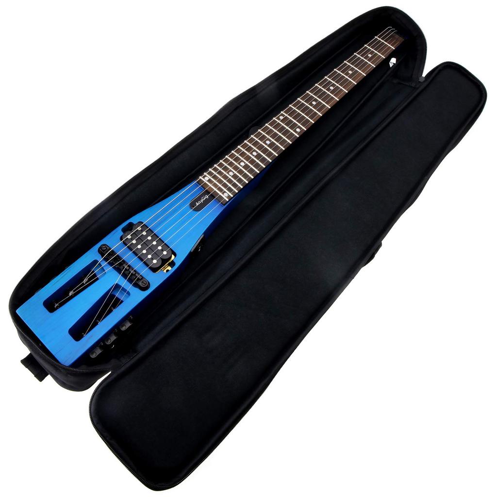 Anygig Portable Travel Electric Guitar, 82cm, 1.6kg, Blue, 25.5" Full-Scale, Right-Handed, with Gig Bag