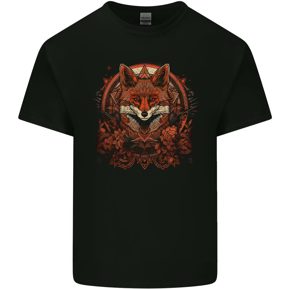 An Ornate Polygon Fantasy Fox Kids T-shirt Childrens L