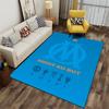 Marseille Logo Blue Carpet Suitable As a Non-slip Mat for the Living Room or Bedroom Sofa