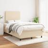 3141606 vidaXL Divan Bed with Mattress Cream 120x200 Cm Fabric