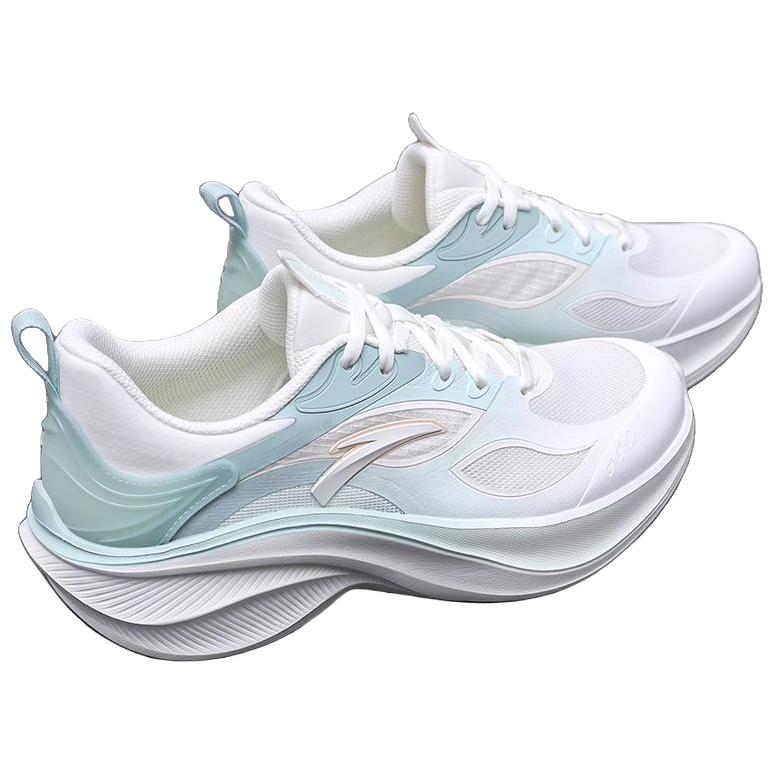 Anta Leaf 5.0 Comfortable Fashion Lightweight Rebound Low-Top Casual Running Shoes Women sneaker White Green 922515518-4