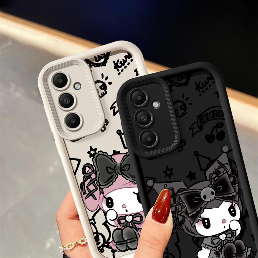 Case for Samsung Galaxy A56 A55 A25 A26 A21s A35 A52 A54 A73 A32 A22 A36 A24 Phone Cover Sanrio Cool Kuromi