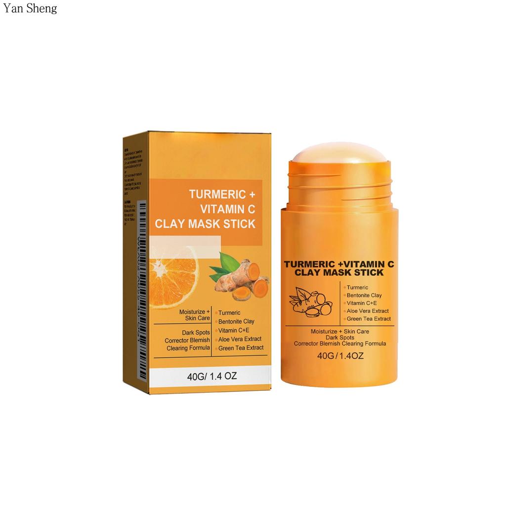 Turmeric Mud Skin Brightening Muction Stick Deep Cleansing Shrink Pores Brightening Skin Color Smear