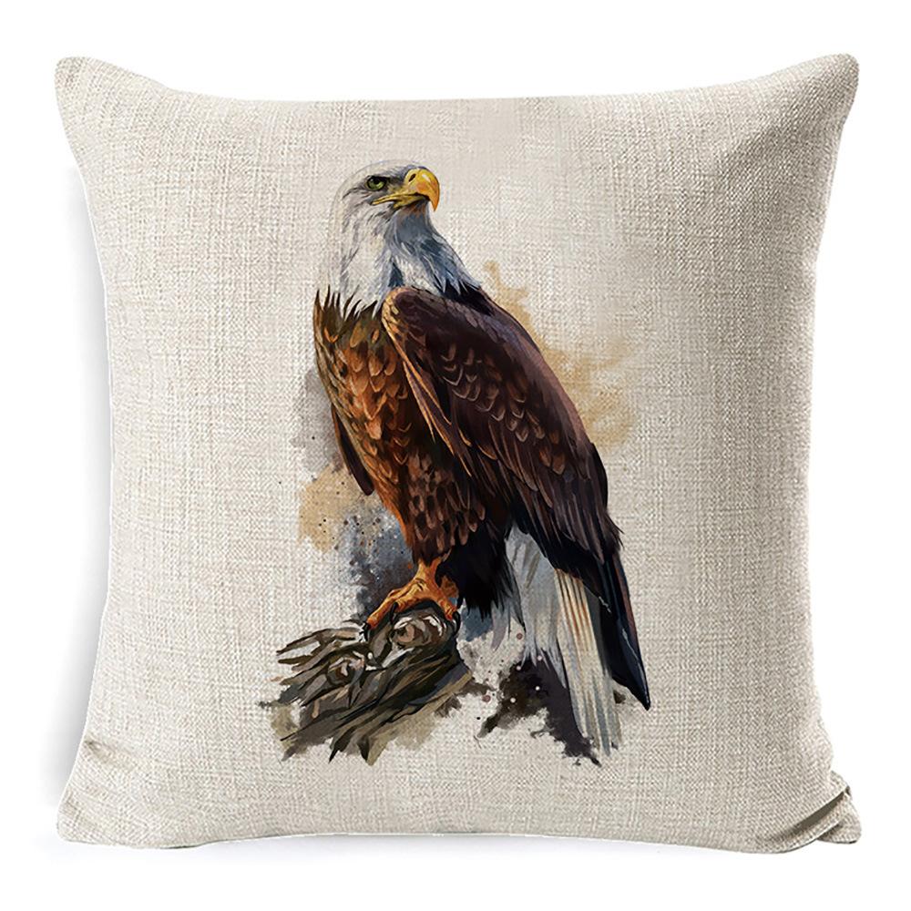 African Animal Linen Cushion Cover Office Sofa Cushion Office Lumbar Pillow Small Pillow