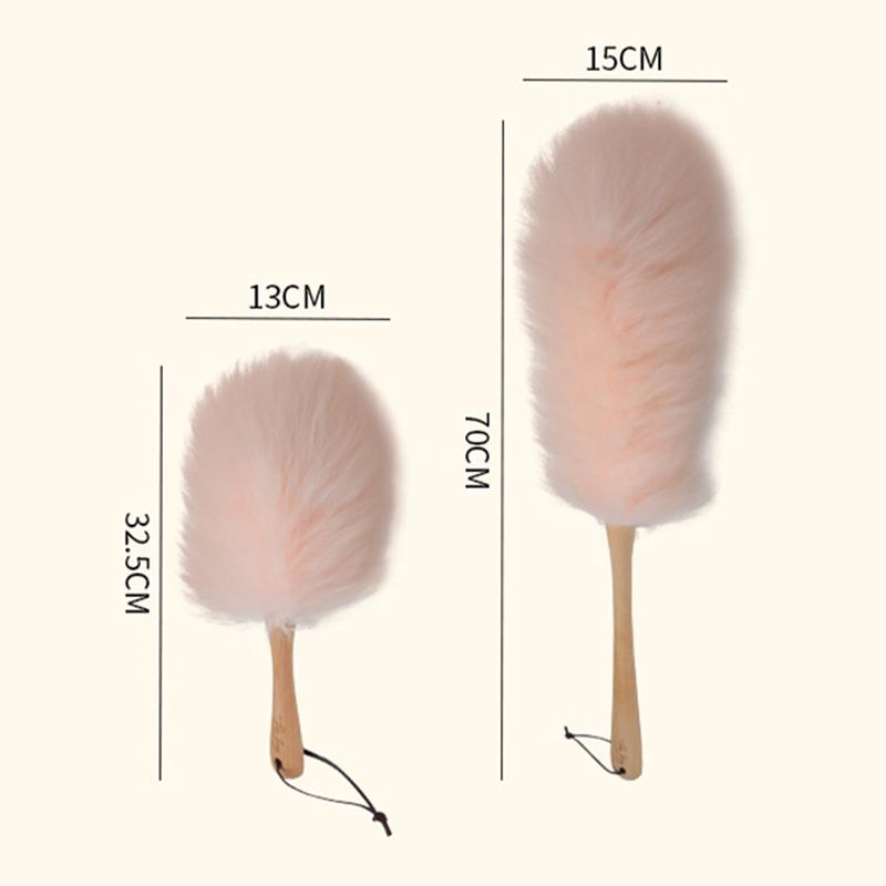 1PC Home Cleaning Real Wool Duster, Electrostatic Dust Removal Hanging Feather Dusters Cleaner for Car Piano Lamp Furniture