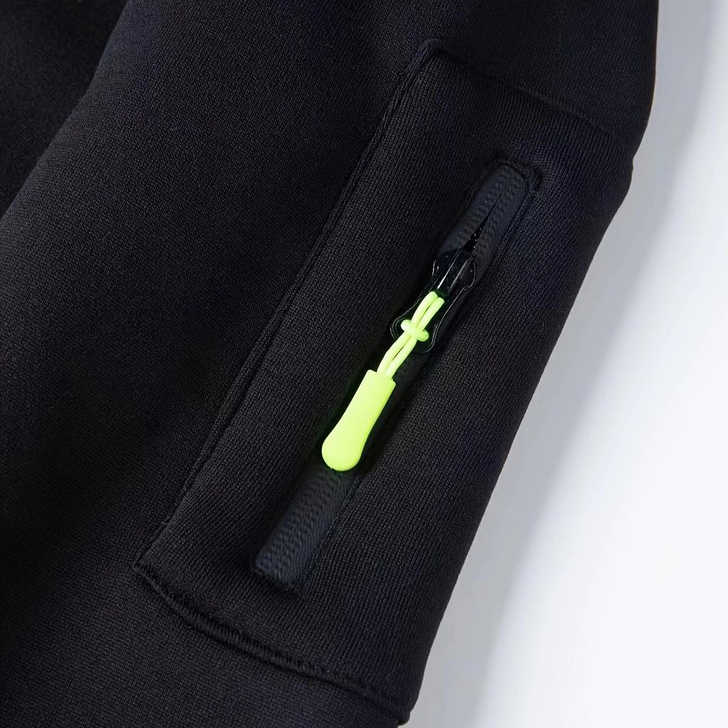 Große Größe Herbst und Winter Lässiger Sport Multi-Reißverschluss Armtasche Herren Sweatshirt Pullover Hoodie