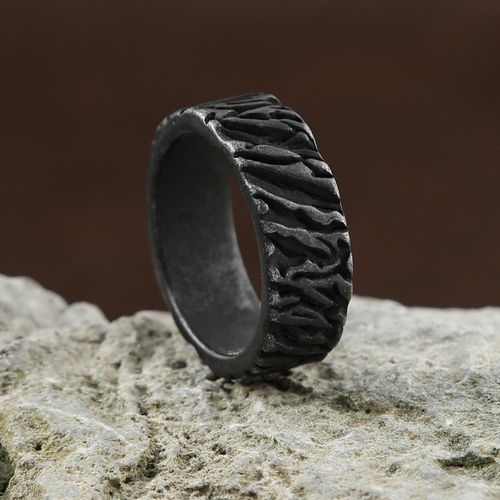 Vintage Black Viking Triangle Ring For Men Women Nordic Stainless Steel Odin Valknut Jewelry Gift