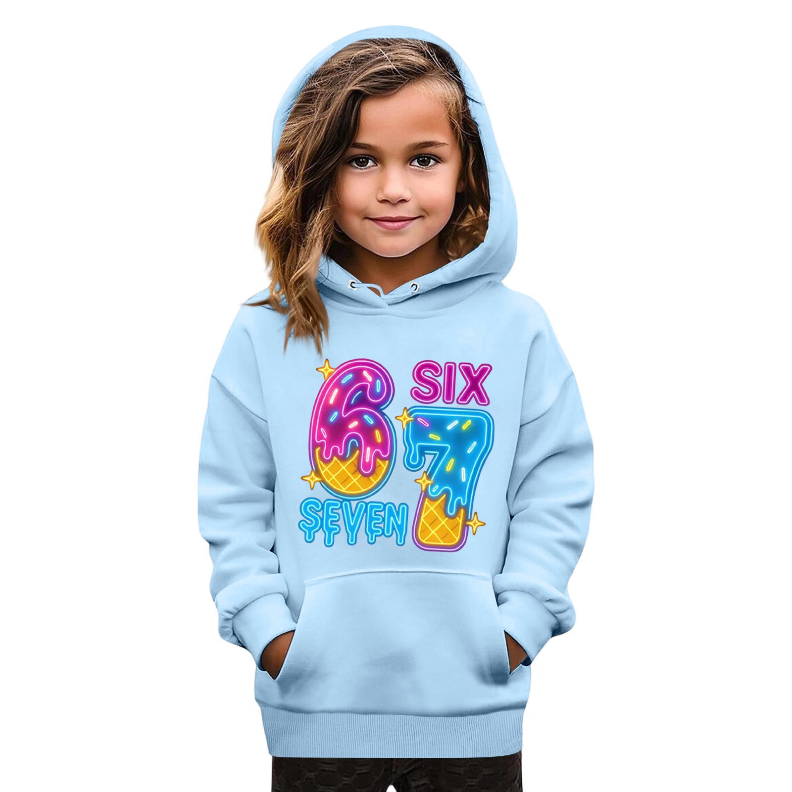 

Детская мода Принтованный пуловер Повседневный с длинным рукавом Свитшот с круглым вырезом и капюшоном 160