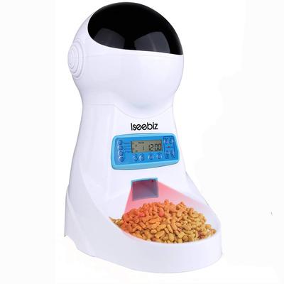 Iseeandiz Automatic Pet Feeder Timer 3.5L Capacity Cats Dogs 4-Time Daily