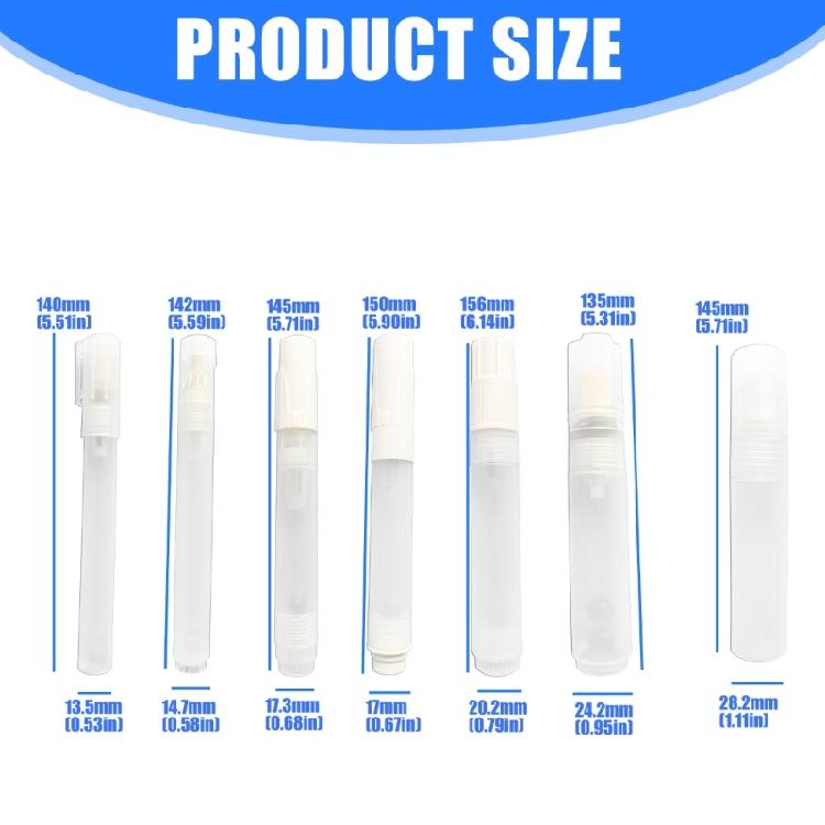 7Pcs Empty Markers Pen Multipurpose Refill Able Markers for Lettering Journaling and Art Enhancing Creative Endeavors