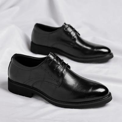 Herrskor i läder utomhus Läder Snörskor Herrars Business klänningsskor Casual bröllopsfest mode Brogueskor för män