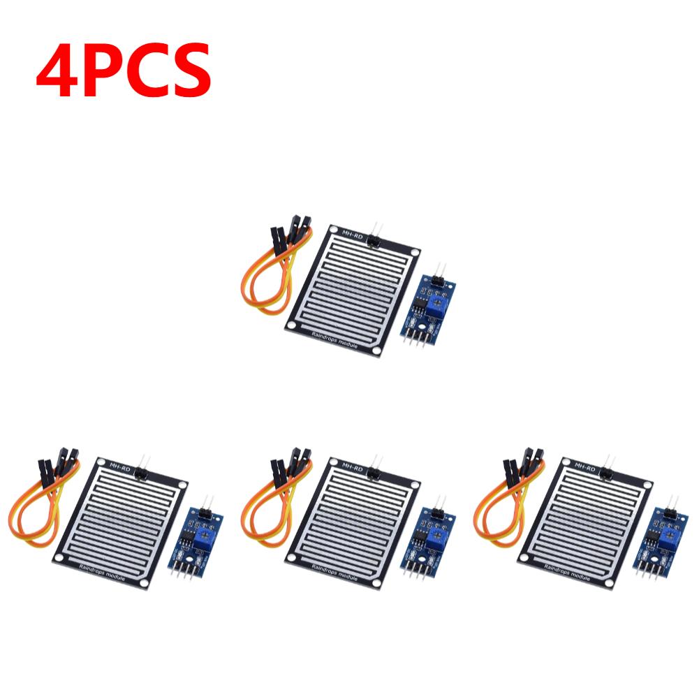 Rain Drops Detection Moisture Monitor Sensor 3.3V-5V Monitor Weather Sensor Relay Board High Sensitivity for Arduino Robot Kit