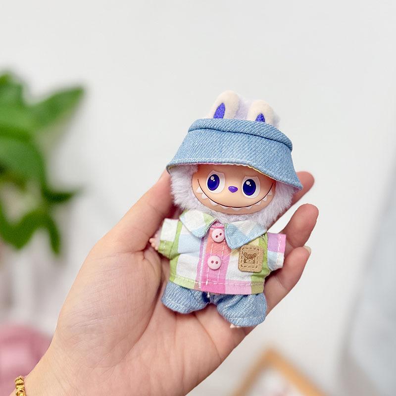 Mini Version 4.0 Vinyl Face Plush Blind Box Doll Clothes Christmas Set Small Nose Gaga Heart Bottom Password