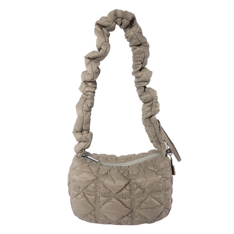 Cotton Shoulder Bag For Women Waterdrop Style With Zipper Closure For Casual Outings