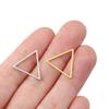 20pcs Stainless Steel Triangle Frame Charms Pendants for Earrings Necklace Bracelet DIY Jewelry Making Accessories Wholesale