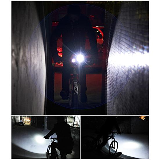 Bicycle Front Light Super Bright USB Rechargeable Quick Release Power Display High Decibel Horn Night Lighting Life Waterproof