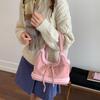 Korean Suede Portable Bucket Bag Women's 2025 New Trendy Fashion Plush Bag Versatile Large-capacity Tote Bag