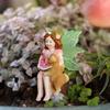 Funny Fairy Girl Statue, Fairy Garden Accessories, Resin Sculpture For Micro Landscape Flowerpot Lawn Yard Garden