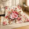 Pink Rose Bouquet Soft Fleece Blanket