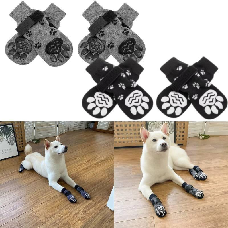 Cozy Durable Cotton Pet Socks For Dogs And Cats Stylish Non Slip Design Available In Multiple Colors