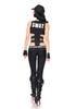 LEG AVENUE SWAT Policewoman Uniform Number 4-Piece Costume, (Item 83907) LEG-83907-Black-M