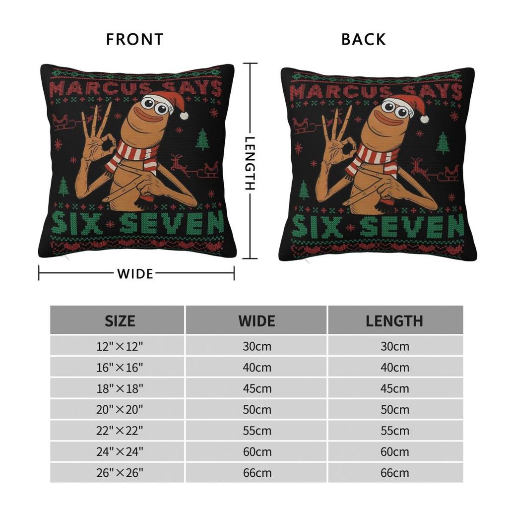 Marcus The Worm Merry Christmas Meme Pillowcase Soft Polyester Cushion Cover Decoration Pillow Case Cover