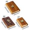 Retro Leather Journey Diary Notepad Journal Planner Notebook with Password Lock for Women Men Kid Artist Writer Present