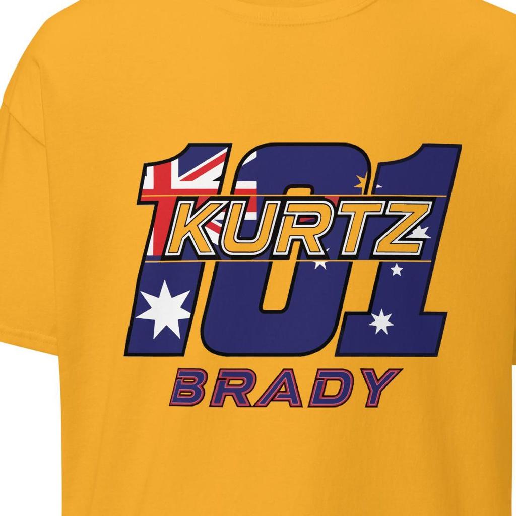 Brady Kurtz 101 Australské speedwayové závodní tričko, Australské fanouškovské oblečení