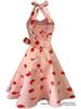 2026 Women's Summer Backless Halter Dress with Retro Print