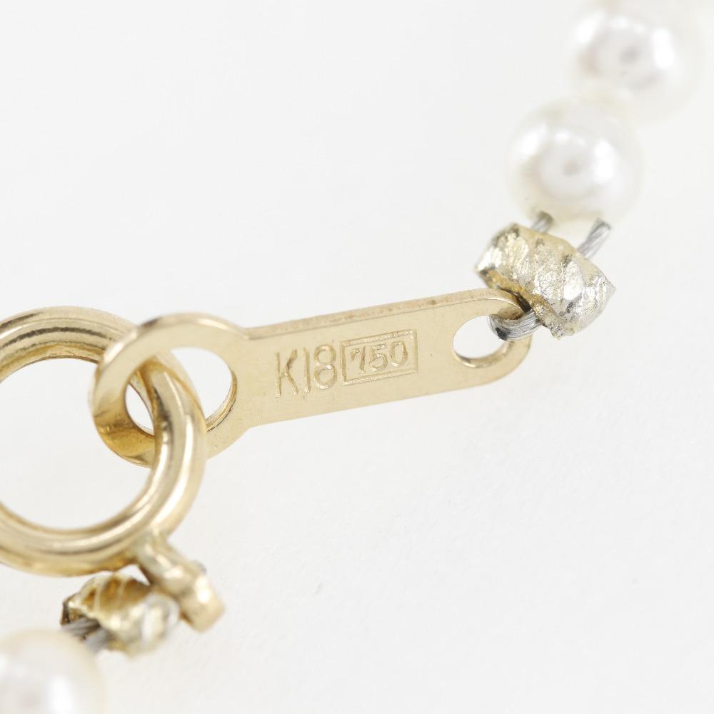 Baby-Perlenkette K18 Gelbgold/Perle 7g Damen Gebraucht