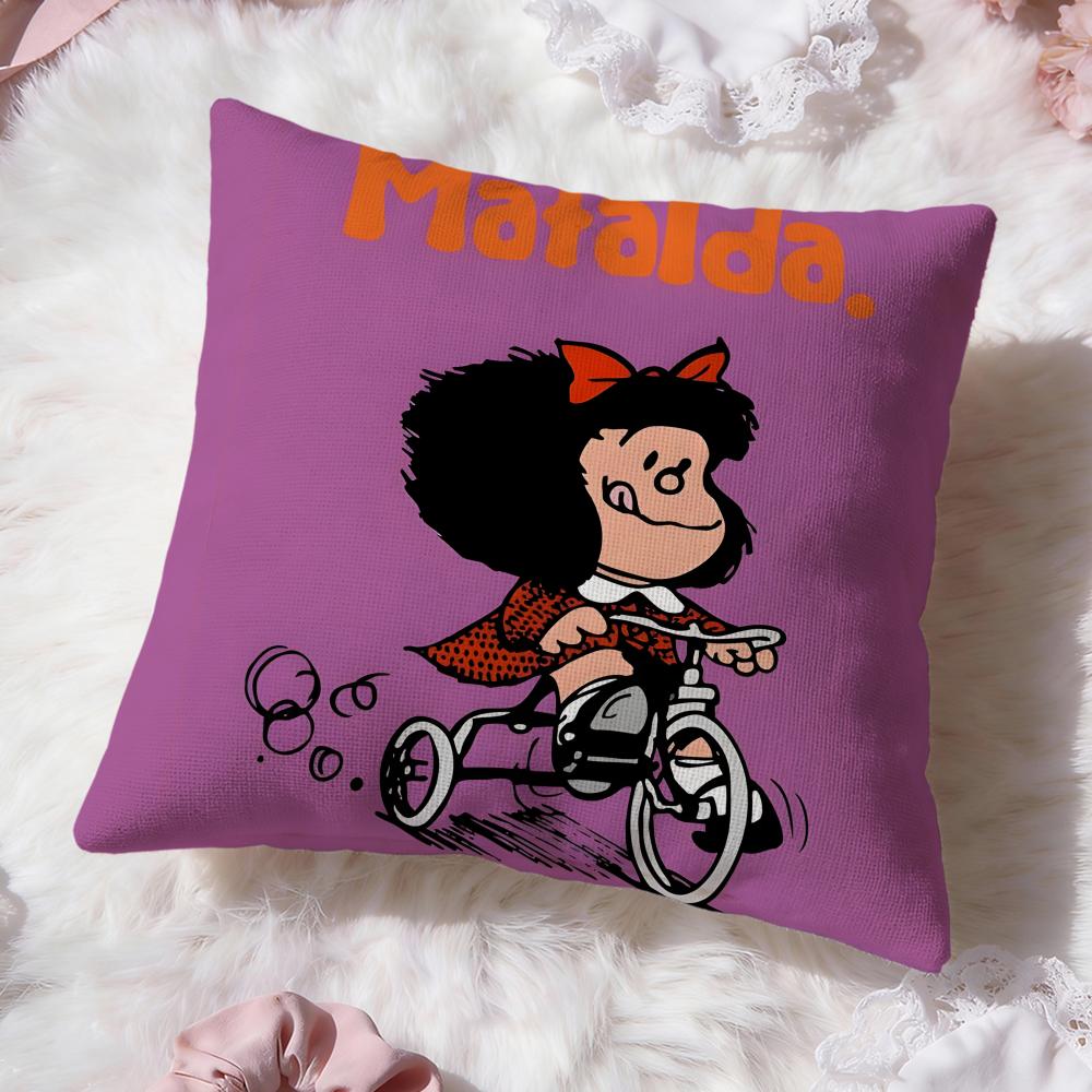 Anime M-MafaldaS Cushion Cover Premium Comfort Reversible Pillow Cove -Two in One Design for Any Room & Car Interior