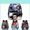 Mochila Espaçosa Demon Slayer Tecido Oxford Unissex Mochila Escolar Inspirada em Anime