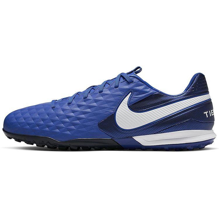Nike Tiempo Legend 8 Pro Round Toe Lace-Up Turf Soccer Shoes Men Soccer Shoes Blue AT6136-414