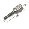 1/3 Stück Schlagschrauber-Adapter 1/4 3/8 1/2 Zoll Nuss-Treiber-Stecknüsse Sechskant-Schaft Verlängerung Für Schraubendreher-Griff Werkzeug
