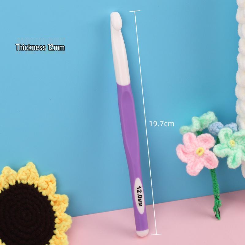 Thickened Non-Slip Crochet Hook for Handmade DIY Knitting - Soft Handle Tool for Scarves and Sweaters