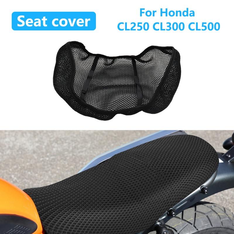 For Honda CL250 CL300 CL500 Motorcycle Seat Cover 3D Mesh Fabric Seat Non-Slip Breathable Heat Ulation Protect Cushion