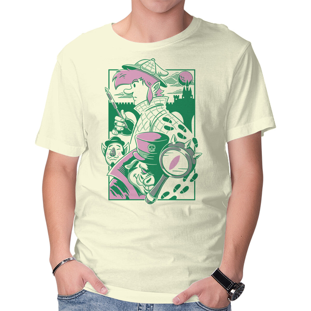 Unisex Crew Neck T-Shirt Mysteries Of The Kingdom Graphic Short Sleeve Casual Tee XL
