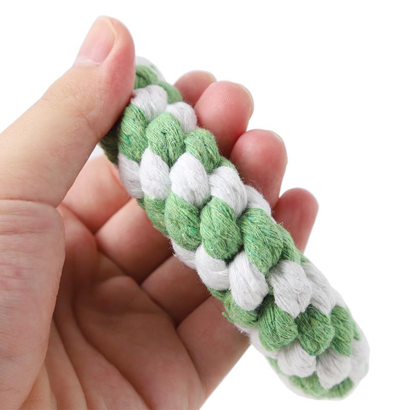 

Pippi Tao Pet Toy Dog Knot, Styling Cotton Rope - Woven Pet Donut Dog Toy Diameter 11cm