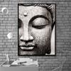 Lebendiges Buddha-Gesicht auf Leinwand, Gemälde, Wandkunst, Gott-Poster, Drucke, Hindu-Buddhismus, Zen-Heimdekoration für Wohnzimmer, Cuadros