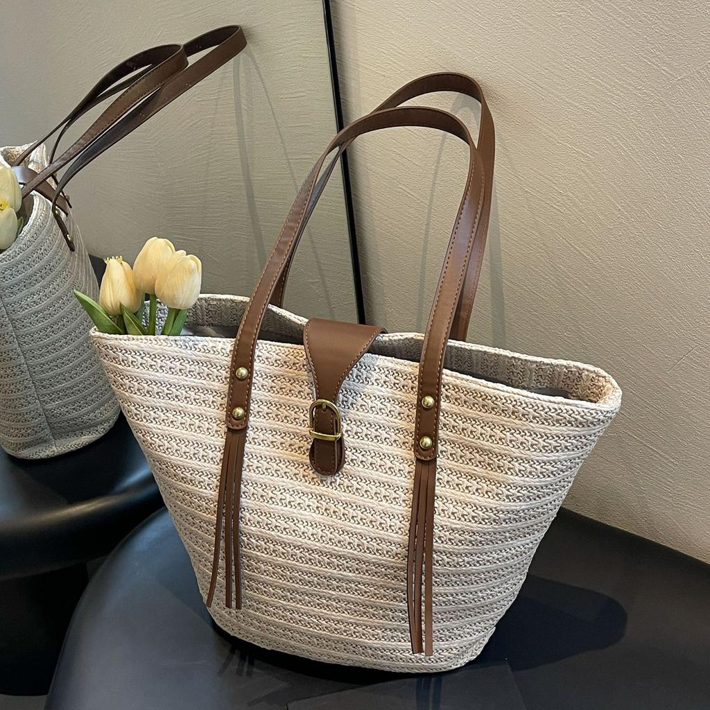 Large Capacity Bag Women's Bag Beach Women's New Bag Shoulder Large Bag Portable Tote Bag