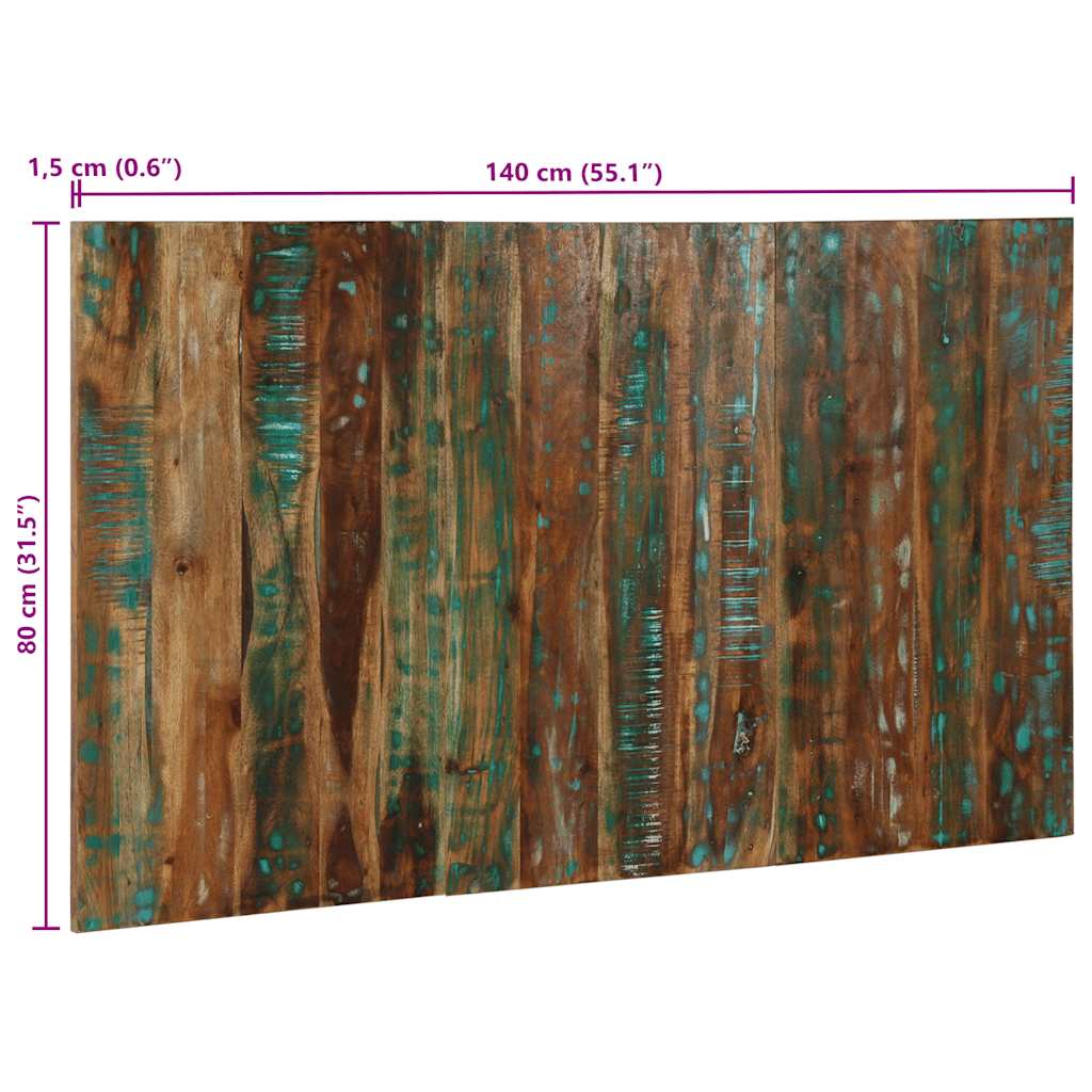 Headboard Multicolored 140 cm Solid Reclaimed Wood