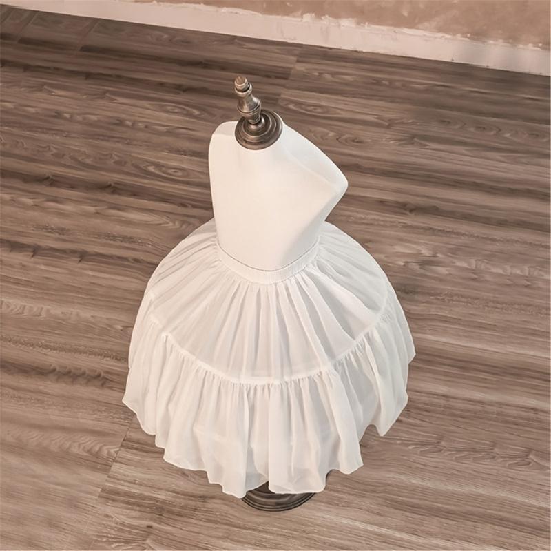 Sottogonna Crinolina Stile Principessa per Bambina Struttura con Cerchi in Acciaio Lunghezza 45 cm Sottoveste in Poliestere per Costumi Occasioni Speciali