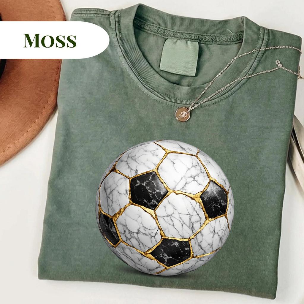 Comfort Colors® Luxury Marble Soccer Shirt and kids tshirt Elegant Football Tee