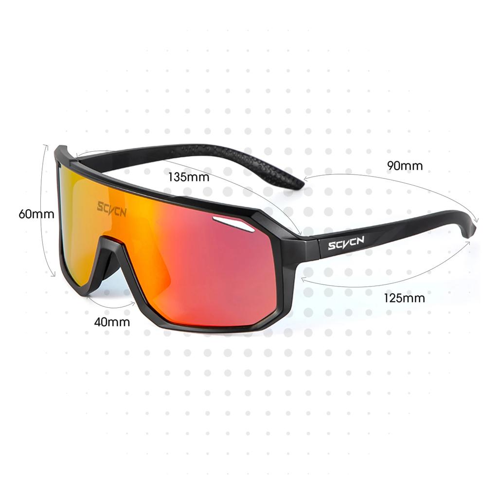 SCVCN Fashion HD Sunglasses Men Women Luxury Glasses Outdoor Sports Runing Drving Shades Racing UV400 MTB Bike Cycling Eyewear