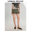 UR2026 Women's Plaid Denim Mini Skirt