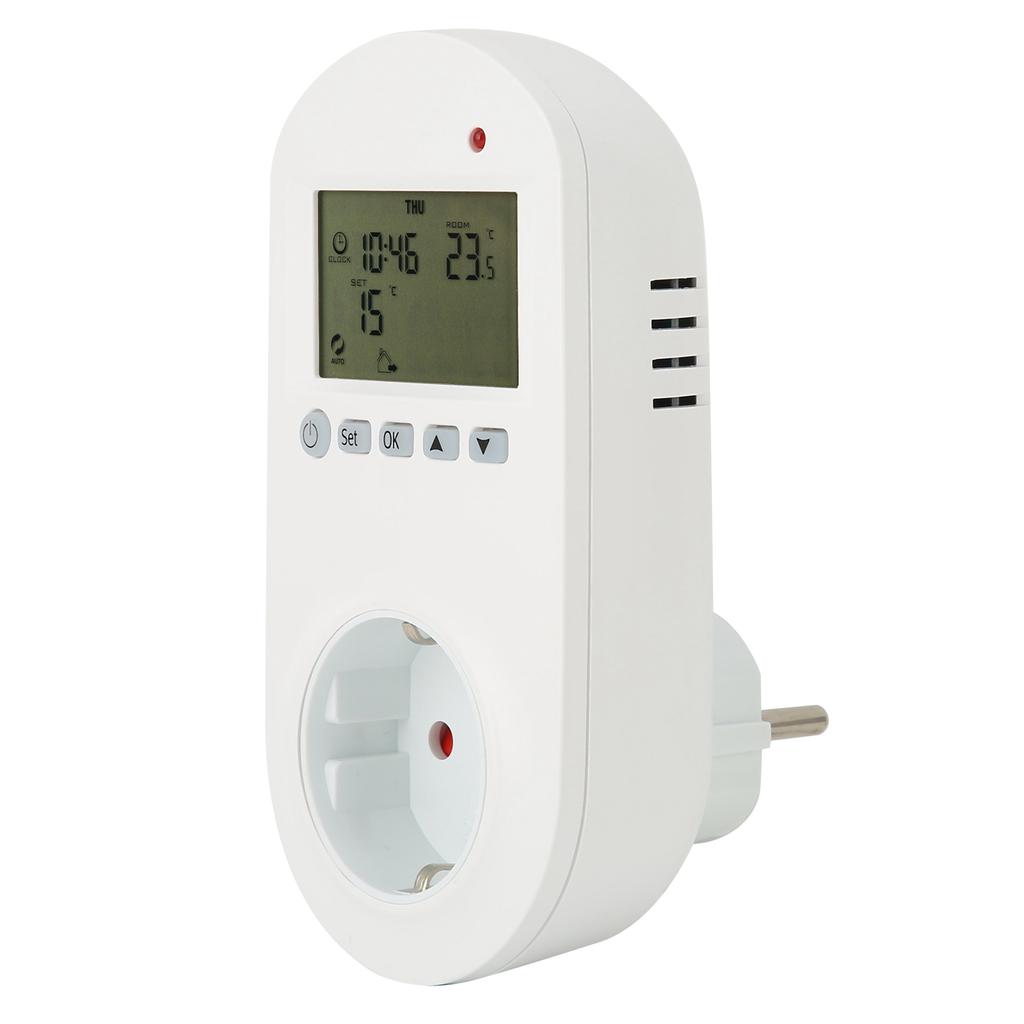 16A Plug?in Thermostat Programmable Electric Heating Temperature Controller